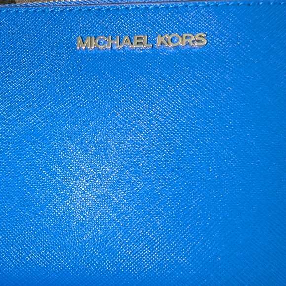 Michael Kors Jet Set Travel Leather Double Zip Wristlet Leather Wallet - Picture 7 of 7